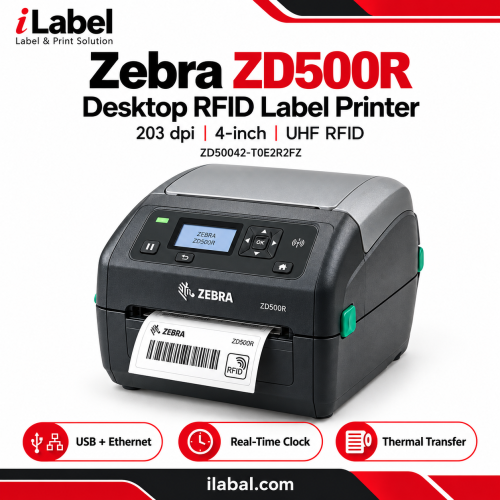 Zebra ZD500R RFID Printer 203 dpi | ZD50042-T0E2R2FZ